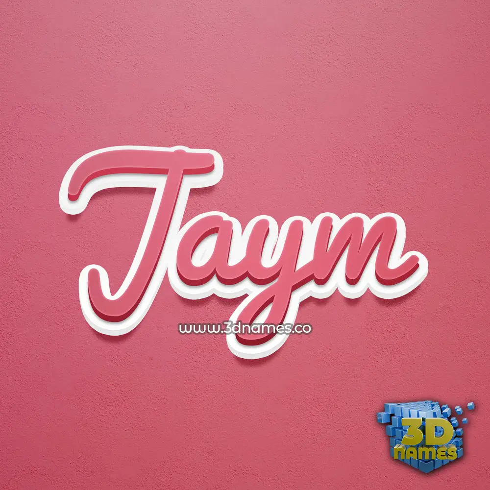 jaym in Red Scribble style - 3D name wallpaper