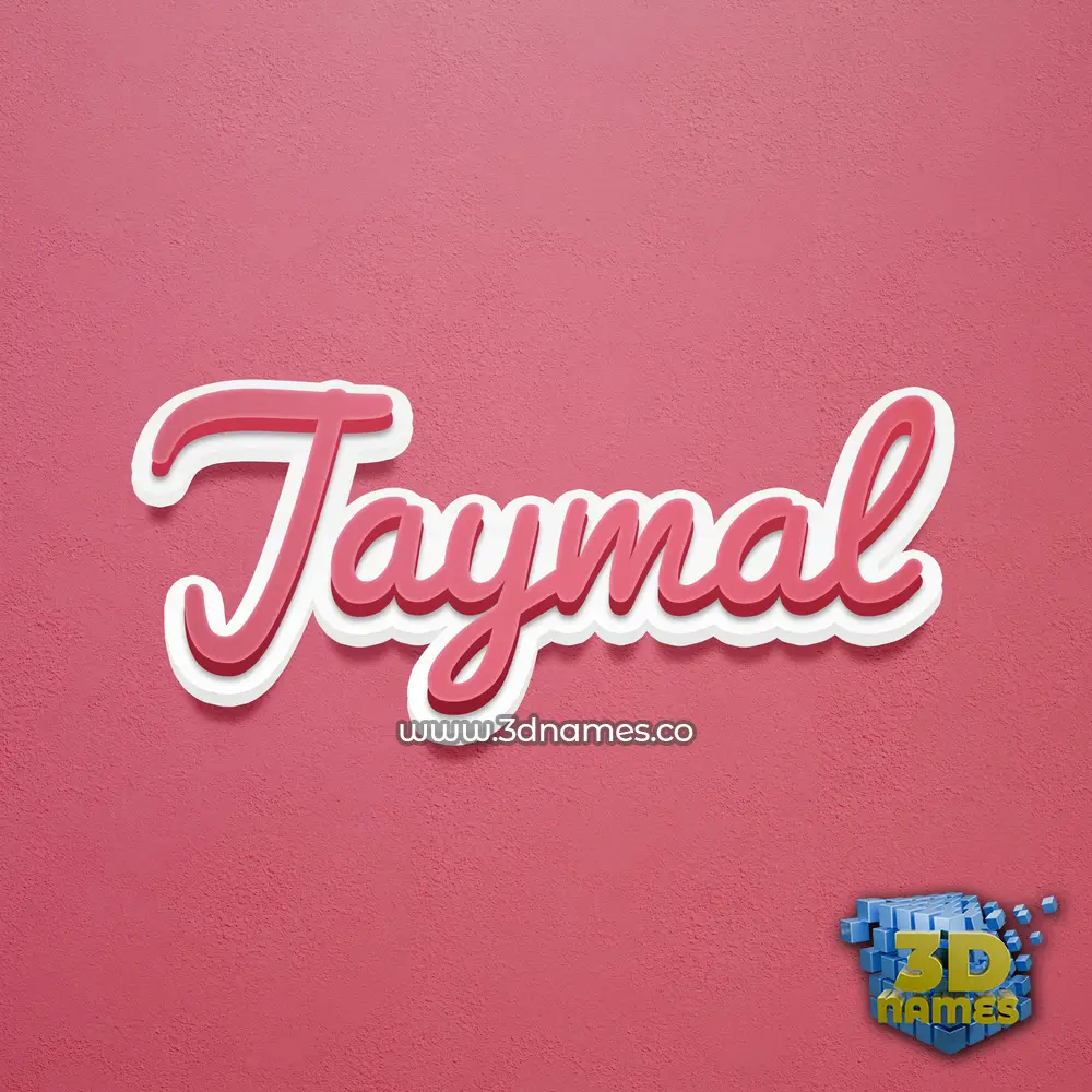 jaymal in Red Scribble style - 3D name wallpaper