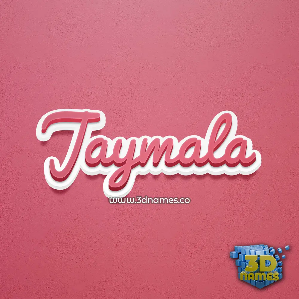 jaymala in Red Scribble style - 3D name wallpaper