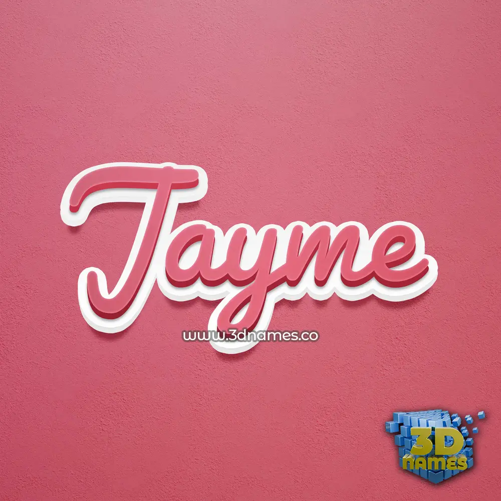 jayme in Red Scribble style - 3D name wallpaper