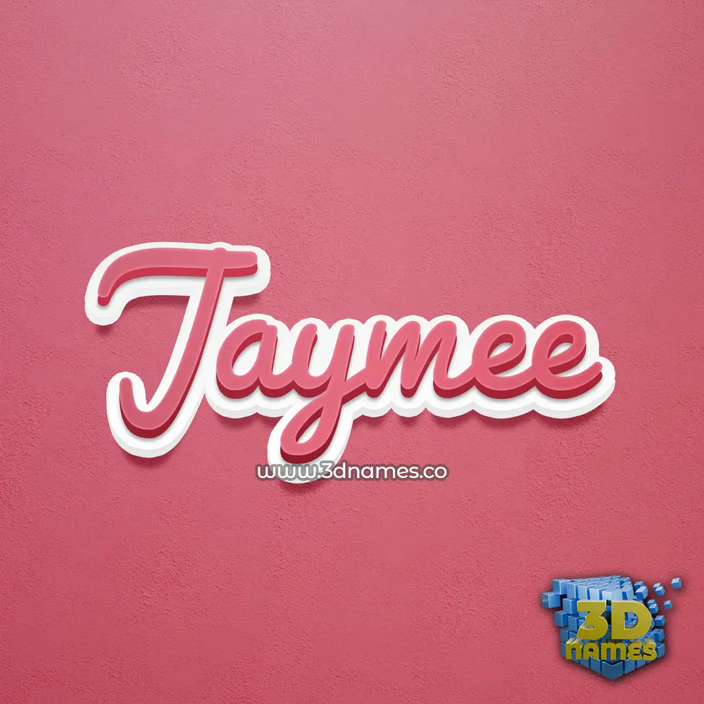 jaymee in Red Scribble style - 3D name wallpaper