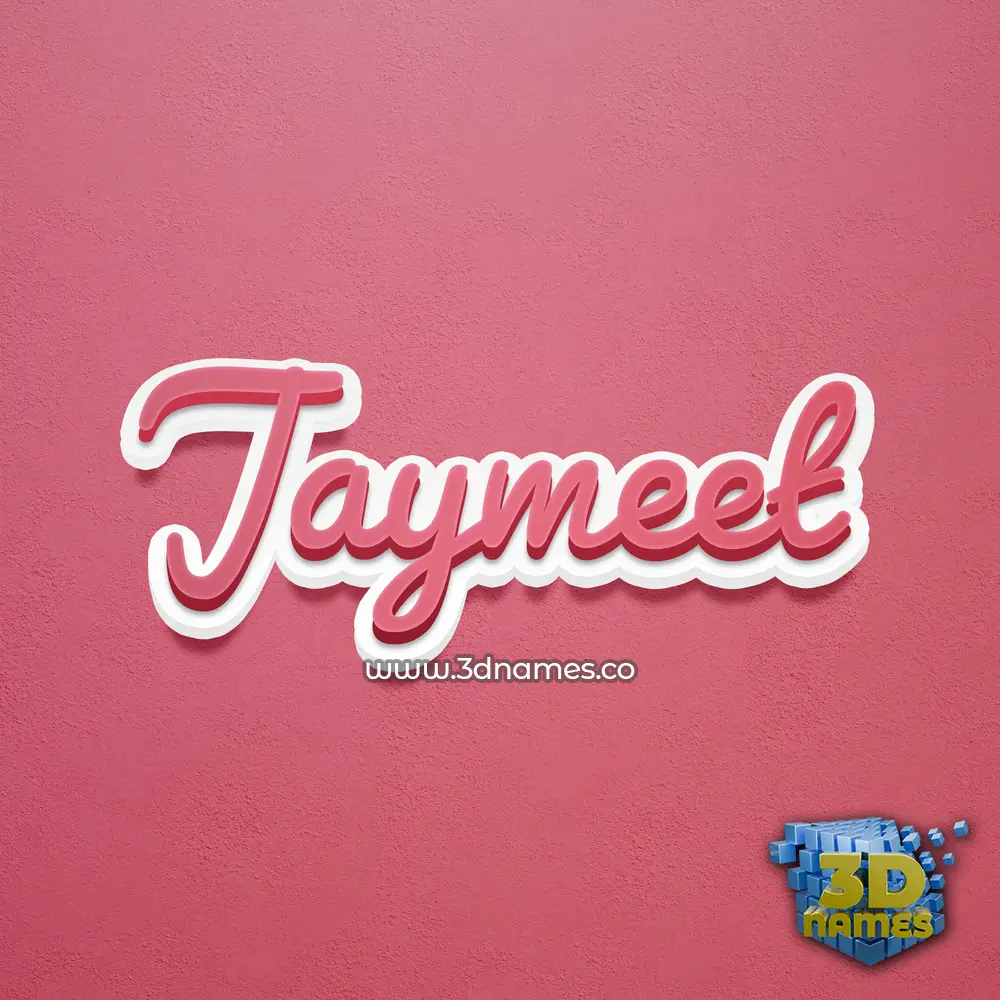 jaymeet in Red Scribble style - 3D name wallpaper