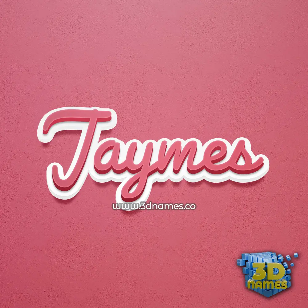 jaymes in Red Scribble style - 3D name wallpaper