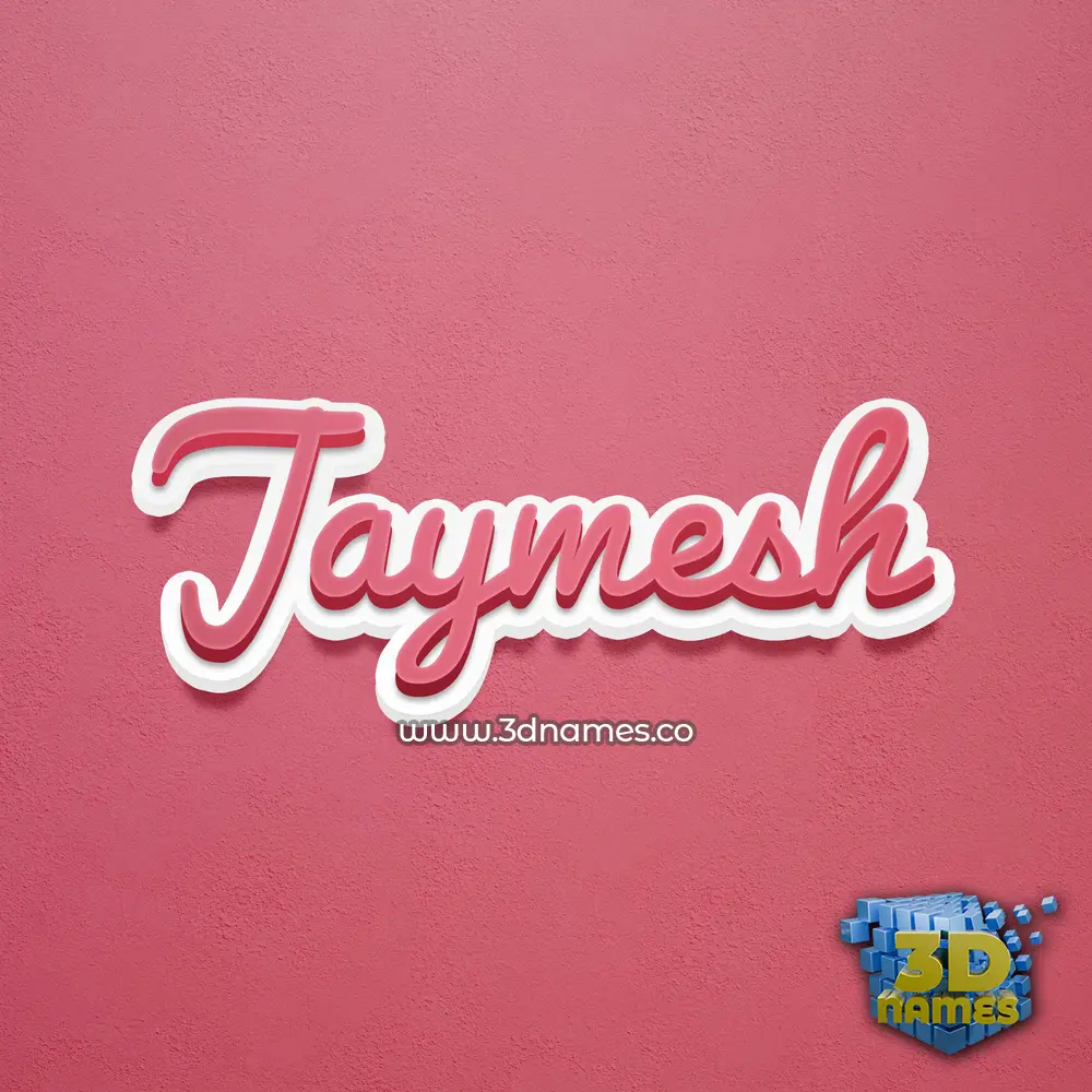 jaymesh in Red Scribble style - 3D name wallpaper