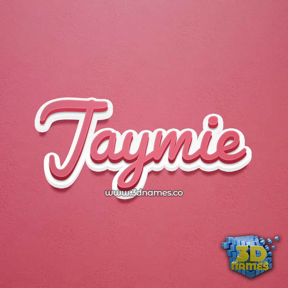jaymie in Red Scribble style - 3D name wallpaper
