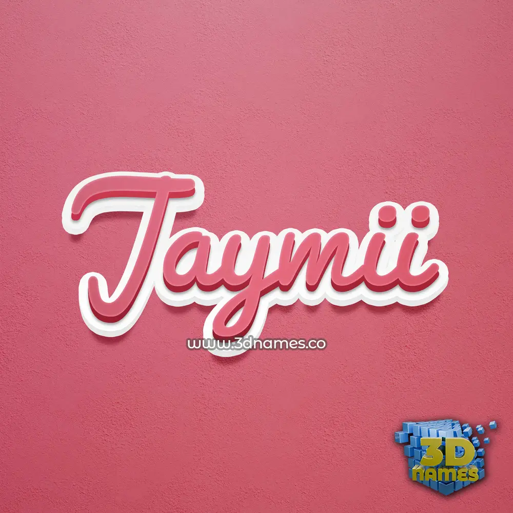 jaymii in Red Scribble style - 3D name wallpaper