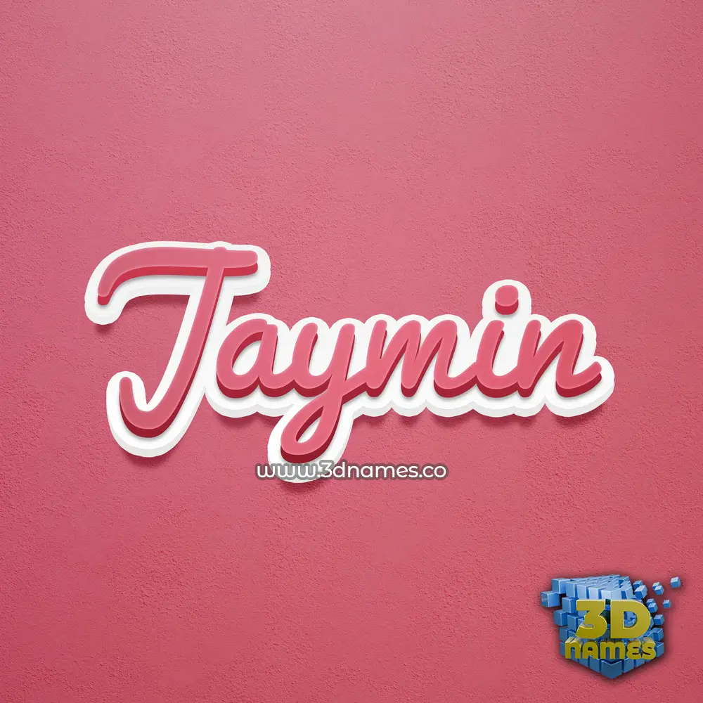jaymin in Red Scribble style - 3D name wallpaper