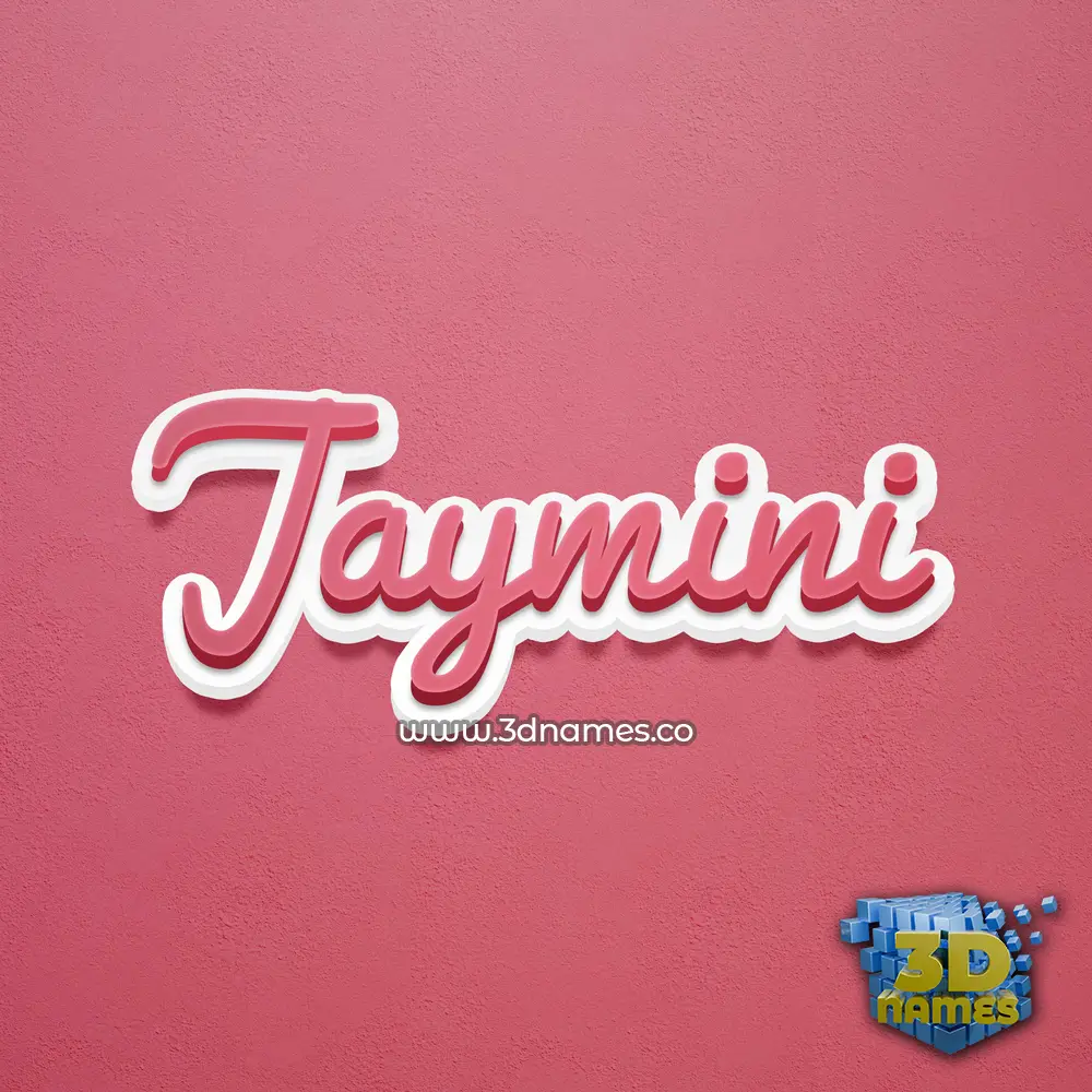 jaymini in Red Scribble style - 3D name wallpaper