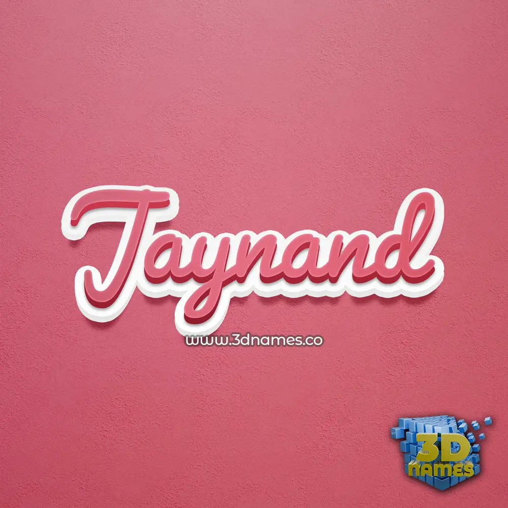 jaynand in Red Scribble style - 3D name wallpaper