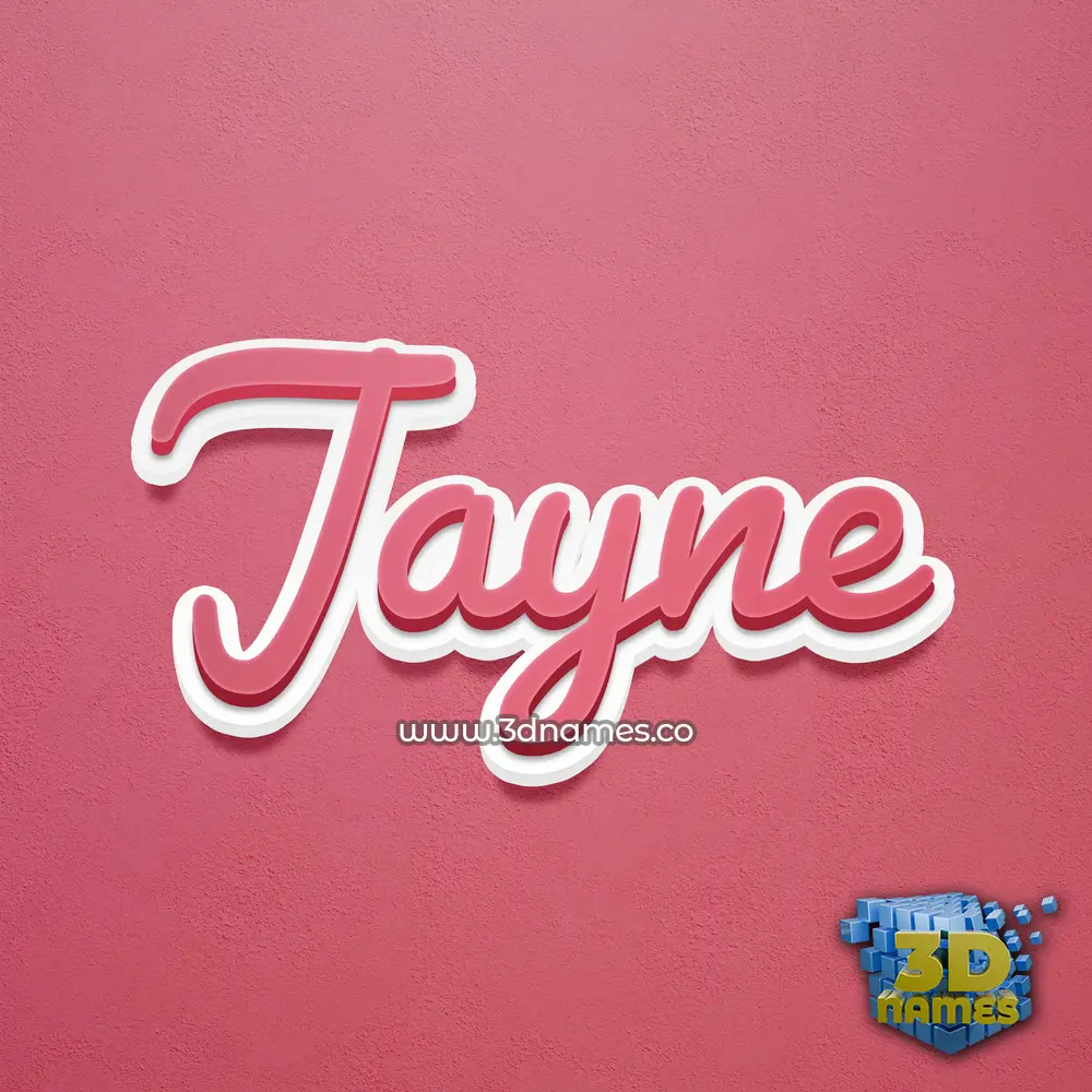 jayne in Red Scribble style - 3D name wallpaper
