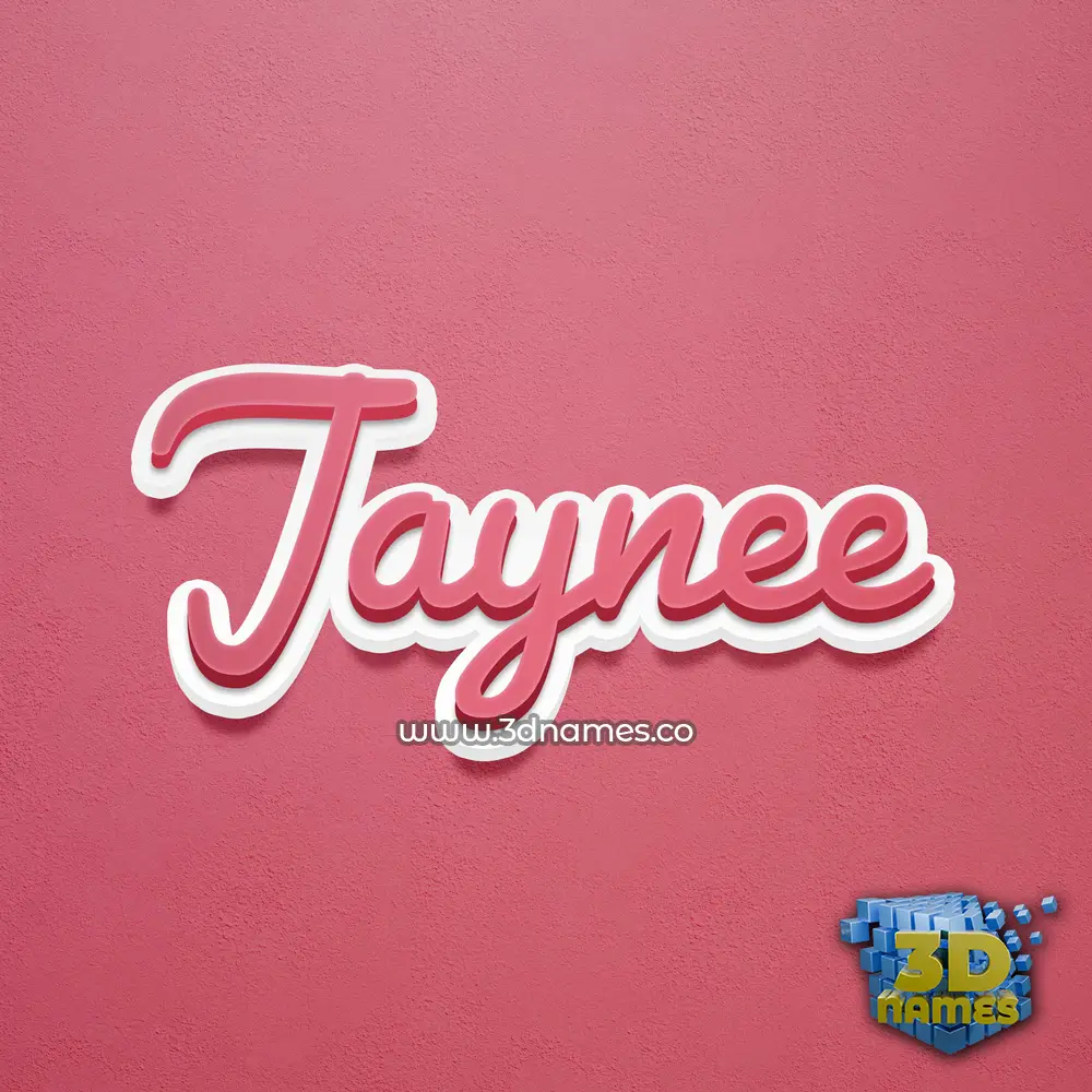 jaynee in Red Scribble style - 3D name wallpaper