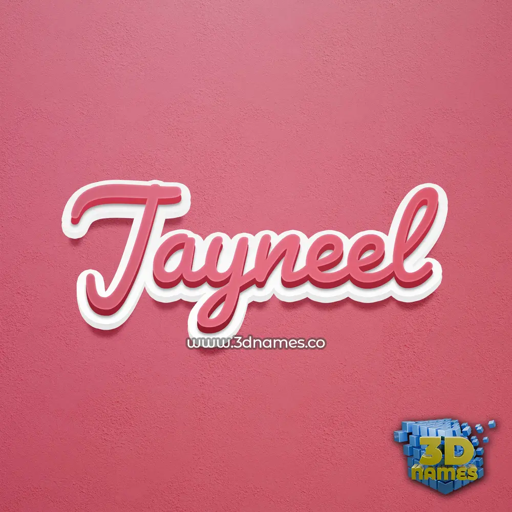 jayneel in Red Scribble style - 3D name wallpaper