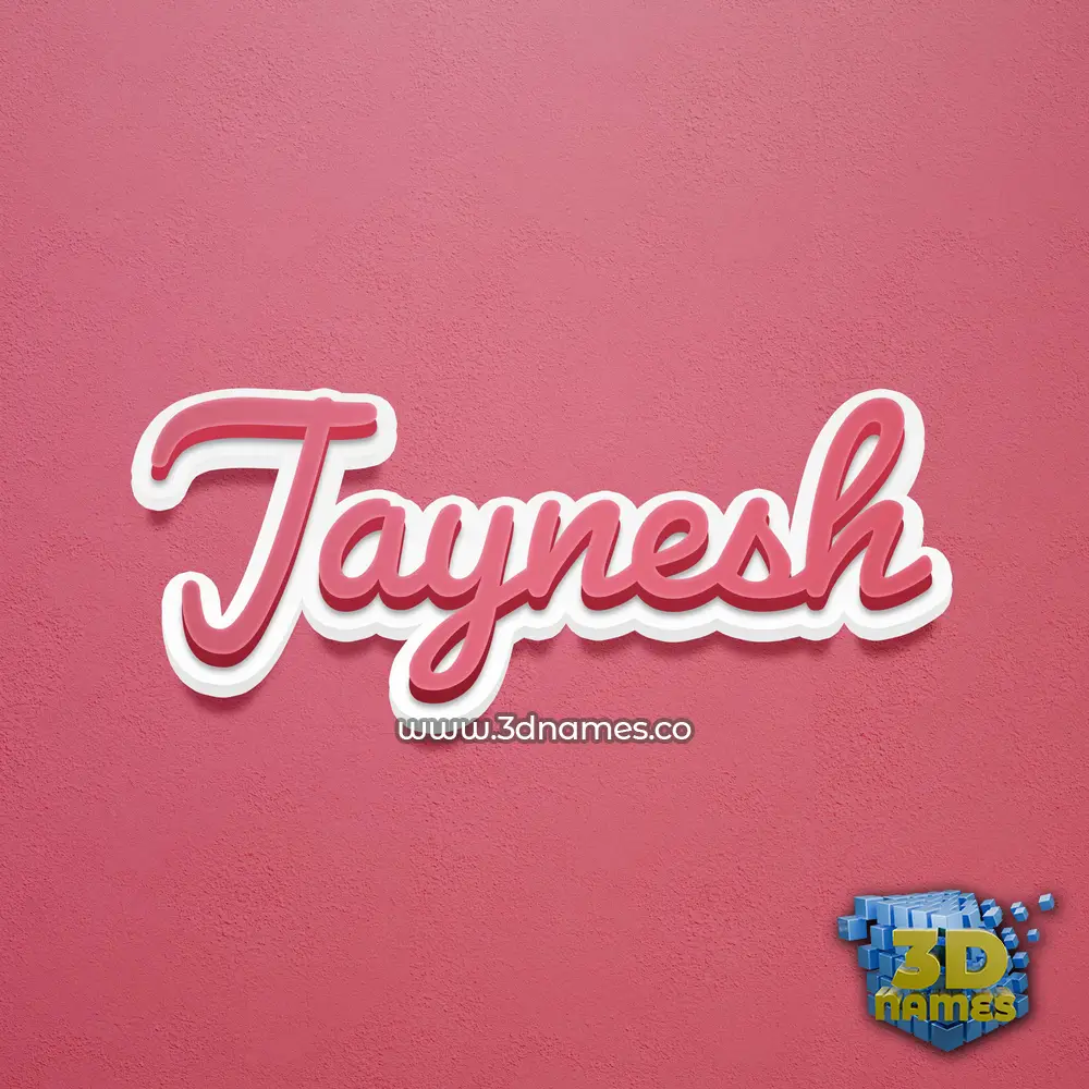 jaynesh in Red Scribble style - 3D name wallpaper