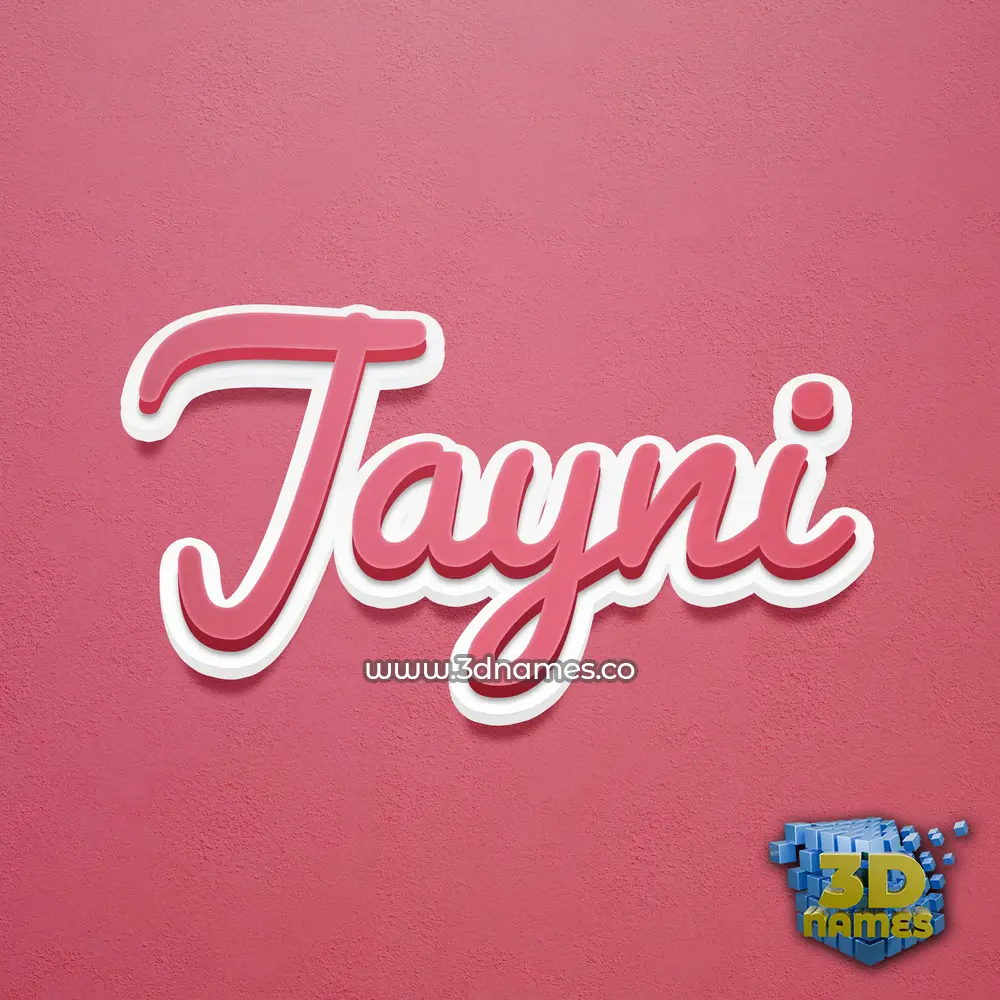 jayni in Red Scribble style - 3D name wallpaper