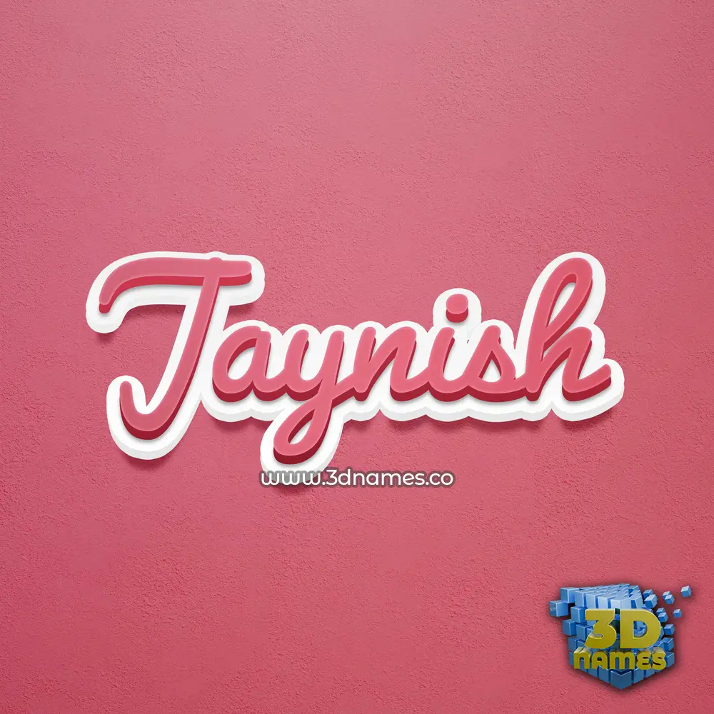jaynish in Red Scribble style - 3D name wallpaper