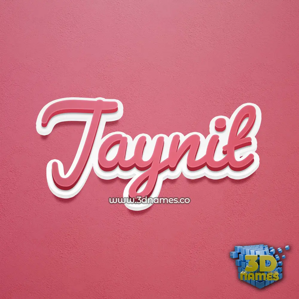jaynit in Red Scribble style - 3D name wallpaper