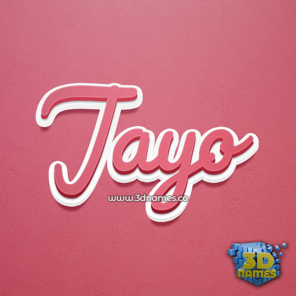 jayo in Red Scribble style - 3D name wallpaper