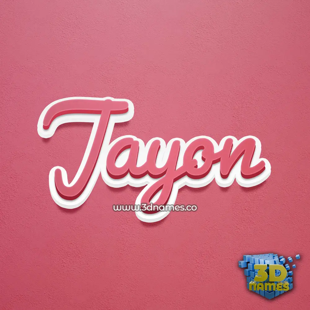 jayon in Red Scribble style - 3D name wallpaper