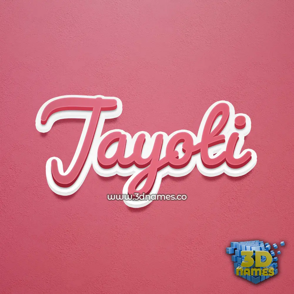 jayoti in Red Scribble style - 3D name wallpaper