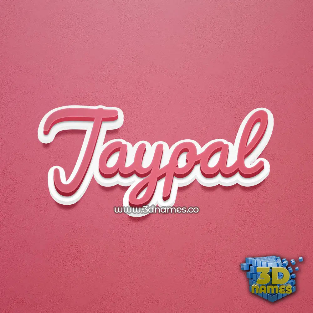 jaypal in Red Scribble style - 3D name wallpaper