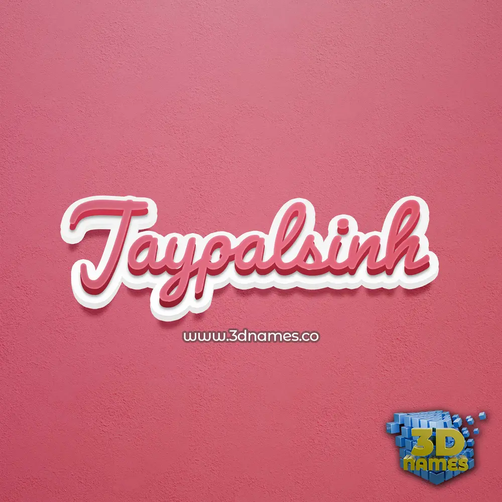 jaypalsinh in Red Scribble style - 3D name wallpaper