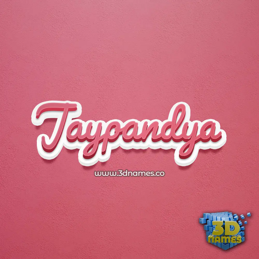 jaypandya in Red Scribble style - 3D name wallpaper