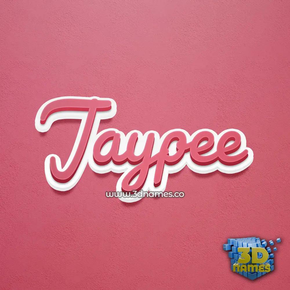 jaypee in Red Scribble style - 3D name wallpaper
