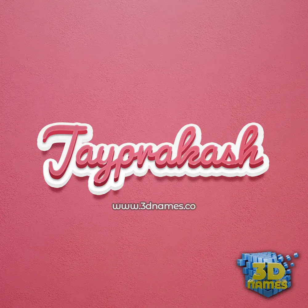 jayprakash in Red Scribble style - 3D name wallpaper