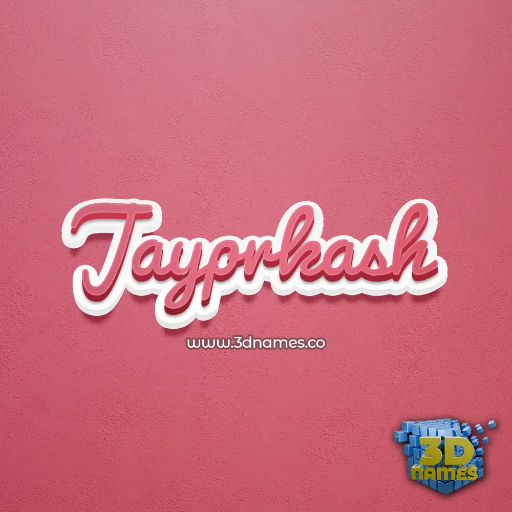 jayprkash in Red Scribble style - 3D name wallpaper