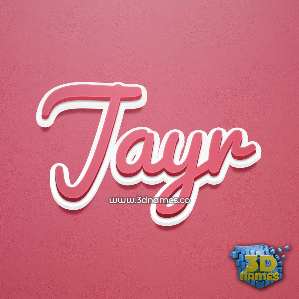 jayr in Red Scribble style - 3D name wallpaper