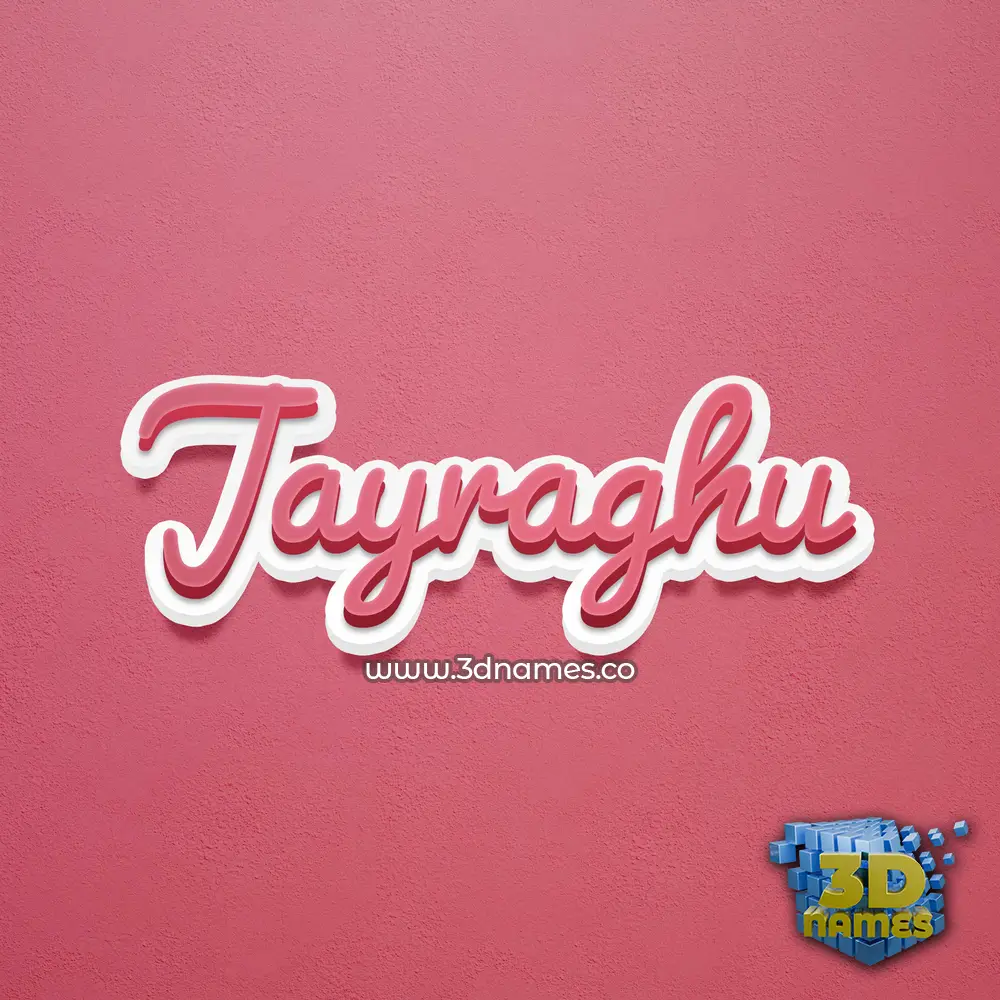 jayraghu in Red Scribble style - 3D name wallpaper