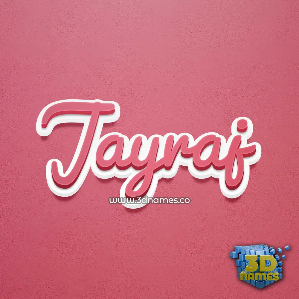 jayraj in Red Scribble style - 3D name wallpaper