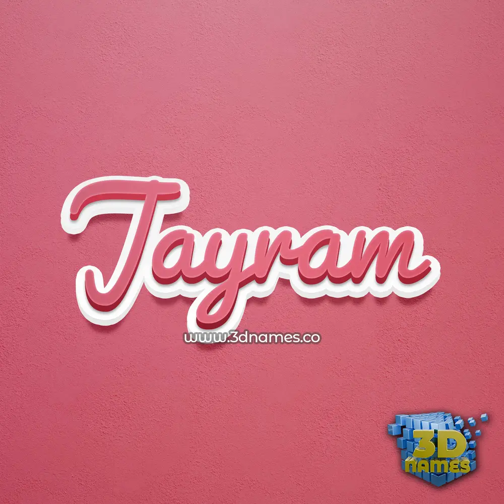 jayram in Red Scribble style - 3D name wallpaper