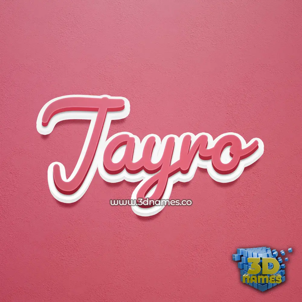jayro in Red Scribble style - 3D name wallpaper