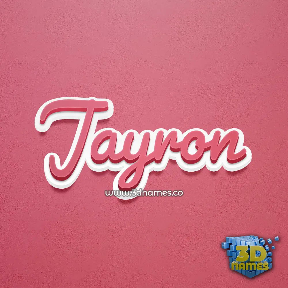 jayron in Red Scribble style - 3D name wallpaper