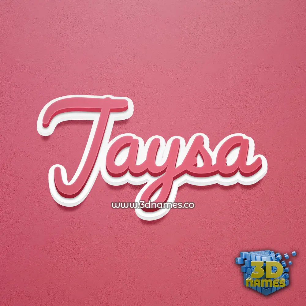 jaysa in Red Scribble style - 3D name wallpaper