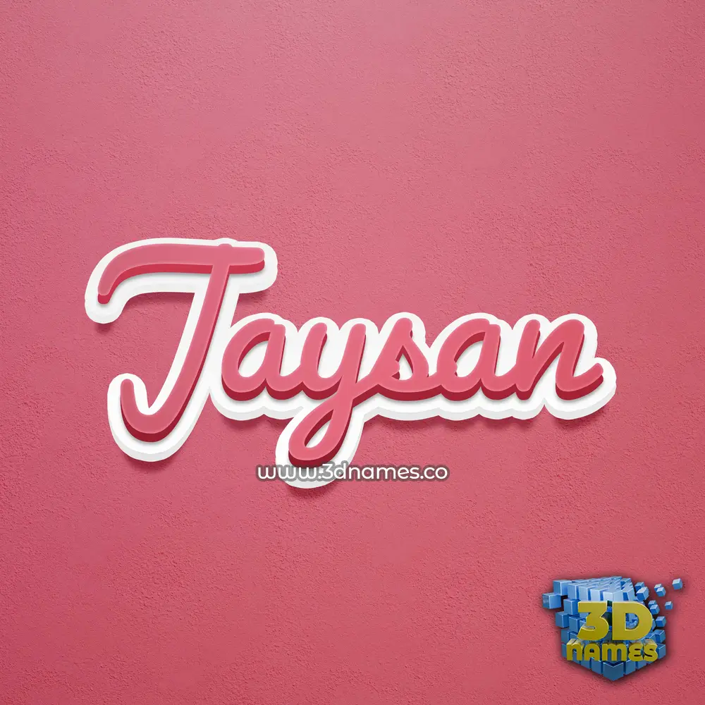 jaysan in Red Scribble style - 3D name wallpaper