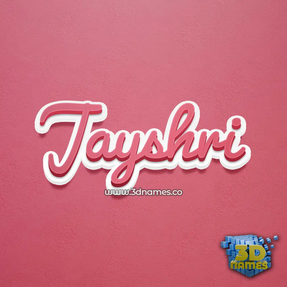 jayshri in Red Scribble style - 3D name wallpaper