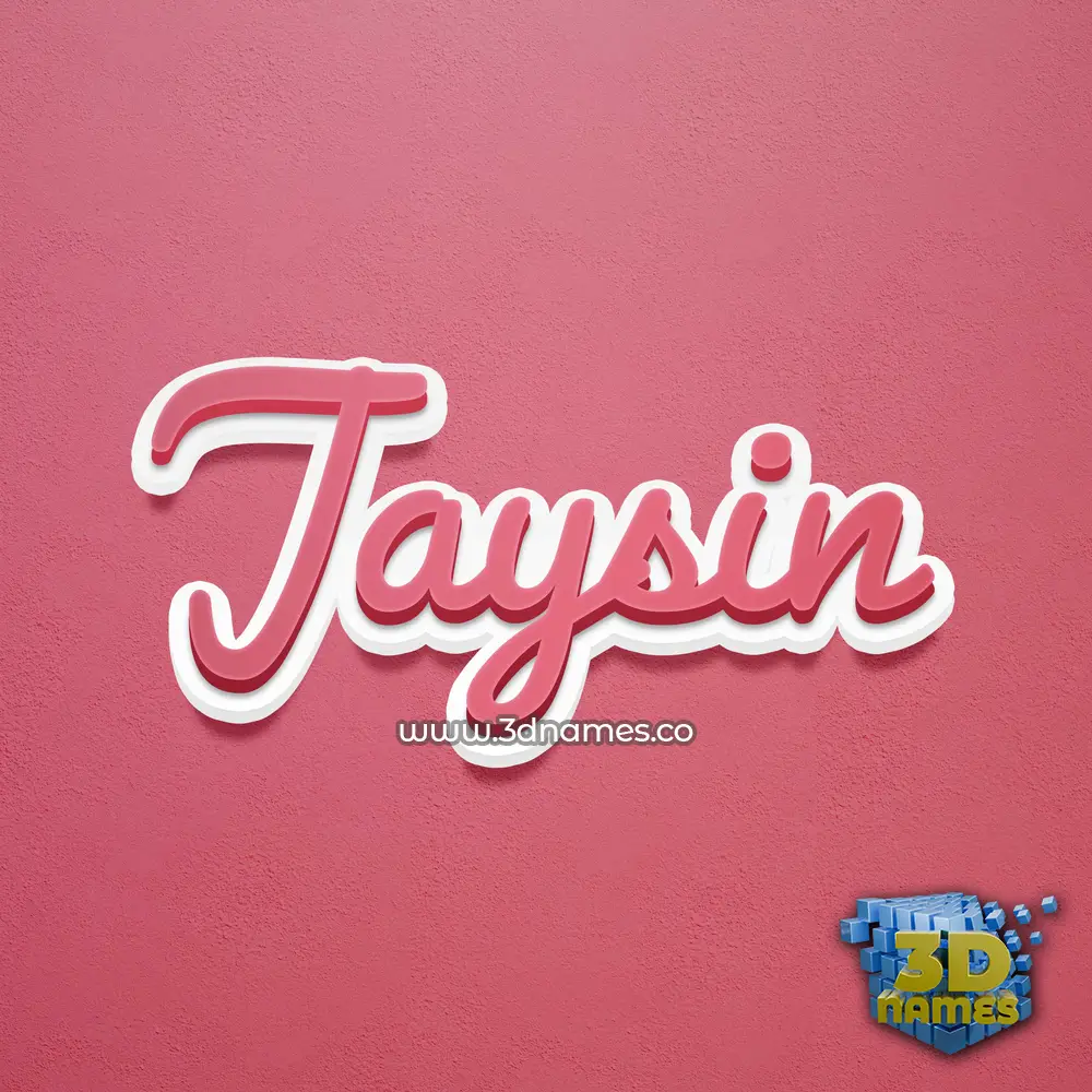 jaysin in Red Scribble style - 3D name wallpaper