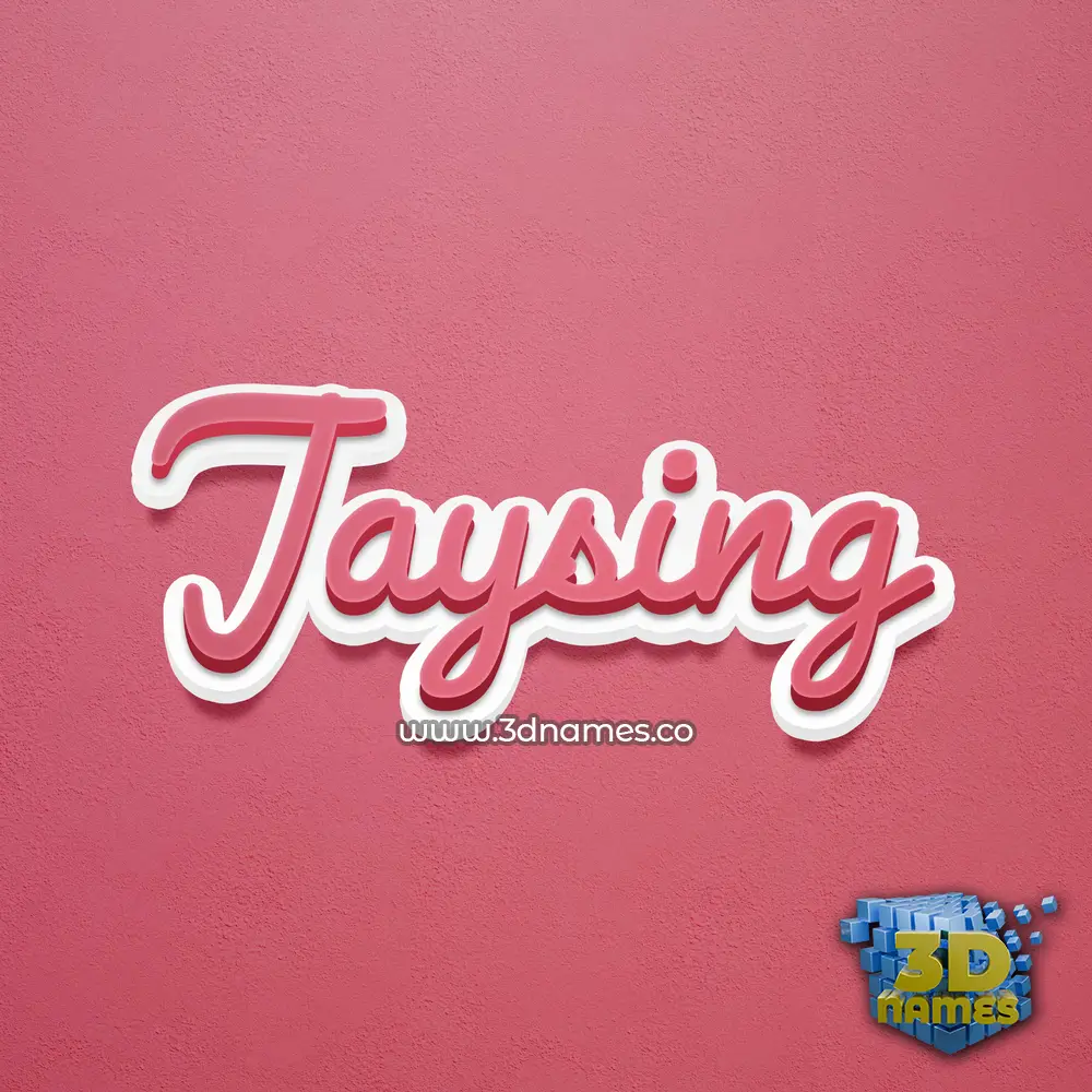 jaysing in Red Scribble style - 3D name wallpaper