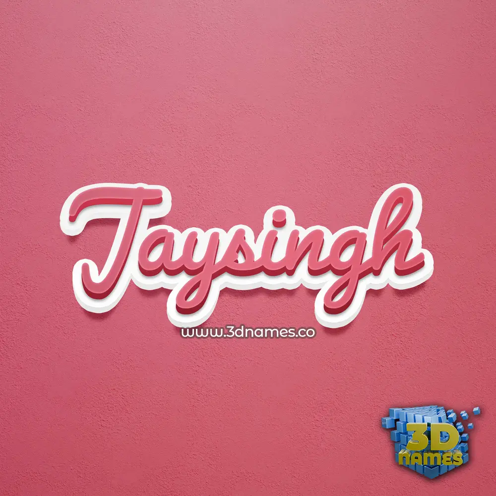 jaysingh in Red Scribble style - 3D name wallpaper