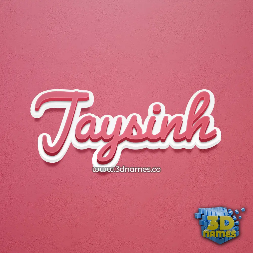 jaysinh in Red Scribble style - 3D name wallpaper