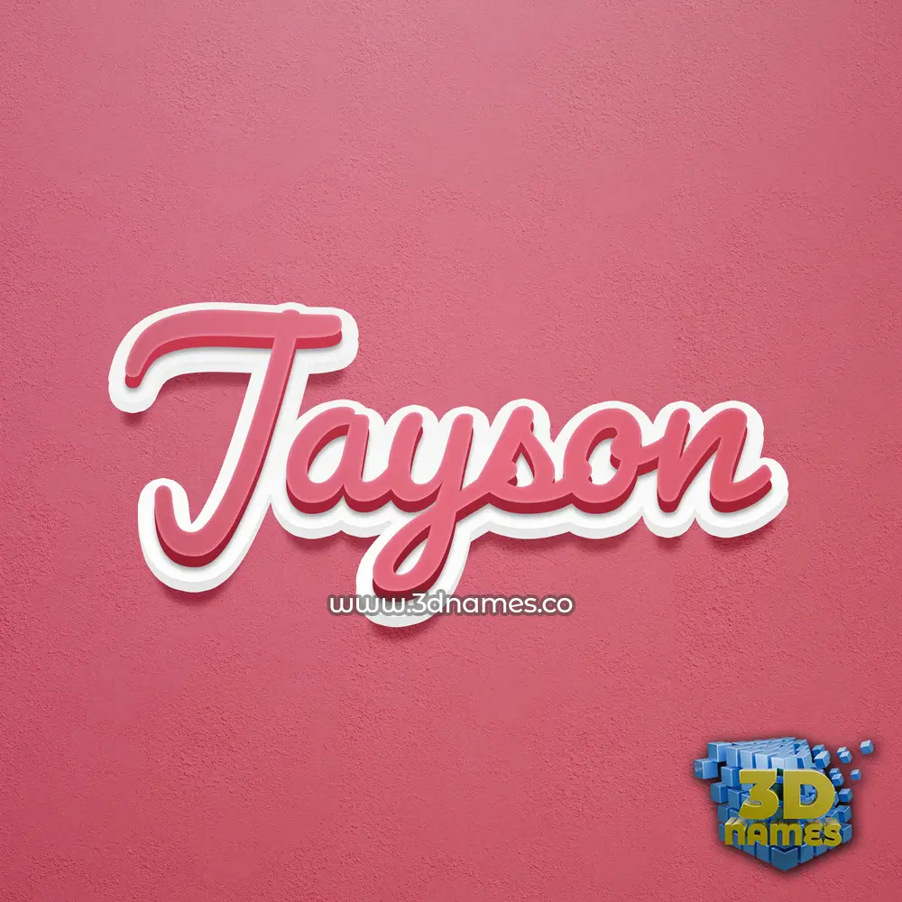 jayson in Red Scribble style - 3D name wallpaper