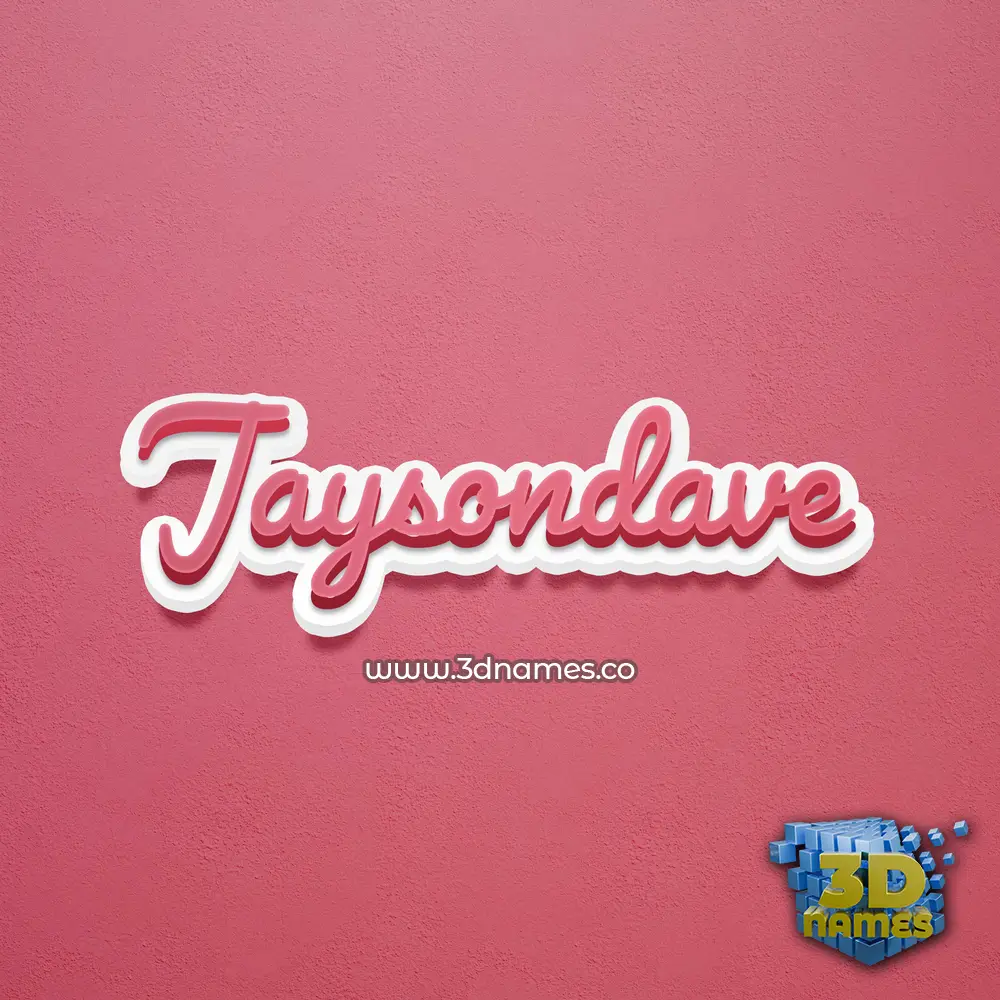 jaysondave in Red Scribble style - 3D name wallpaper