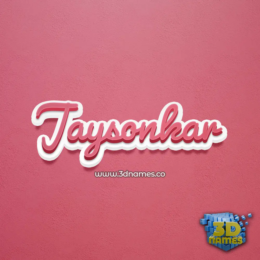 jaysonkar in Red Scribble style - 3D name wallpaper