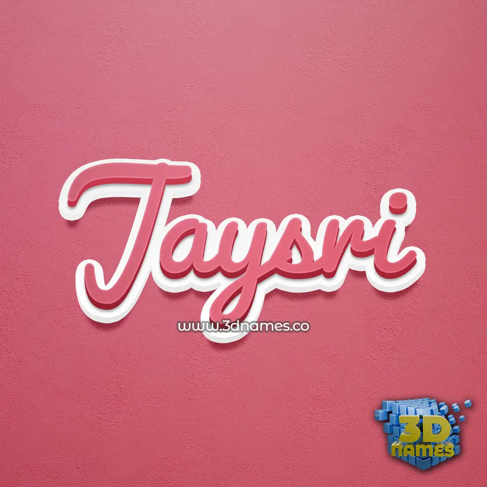 jaysri in Red Scribble style - 3D name wallpaper