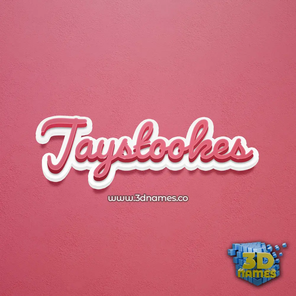 jaystookes in Red Scribble style - 3D name wallpaper