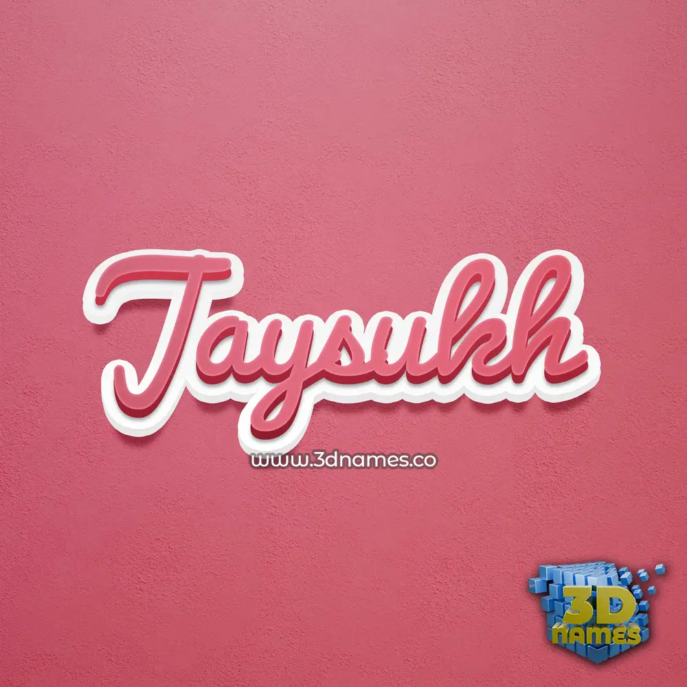 jaysukh in Red Scribble style - 3D name wallpaper