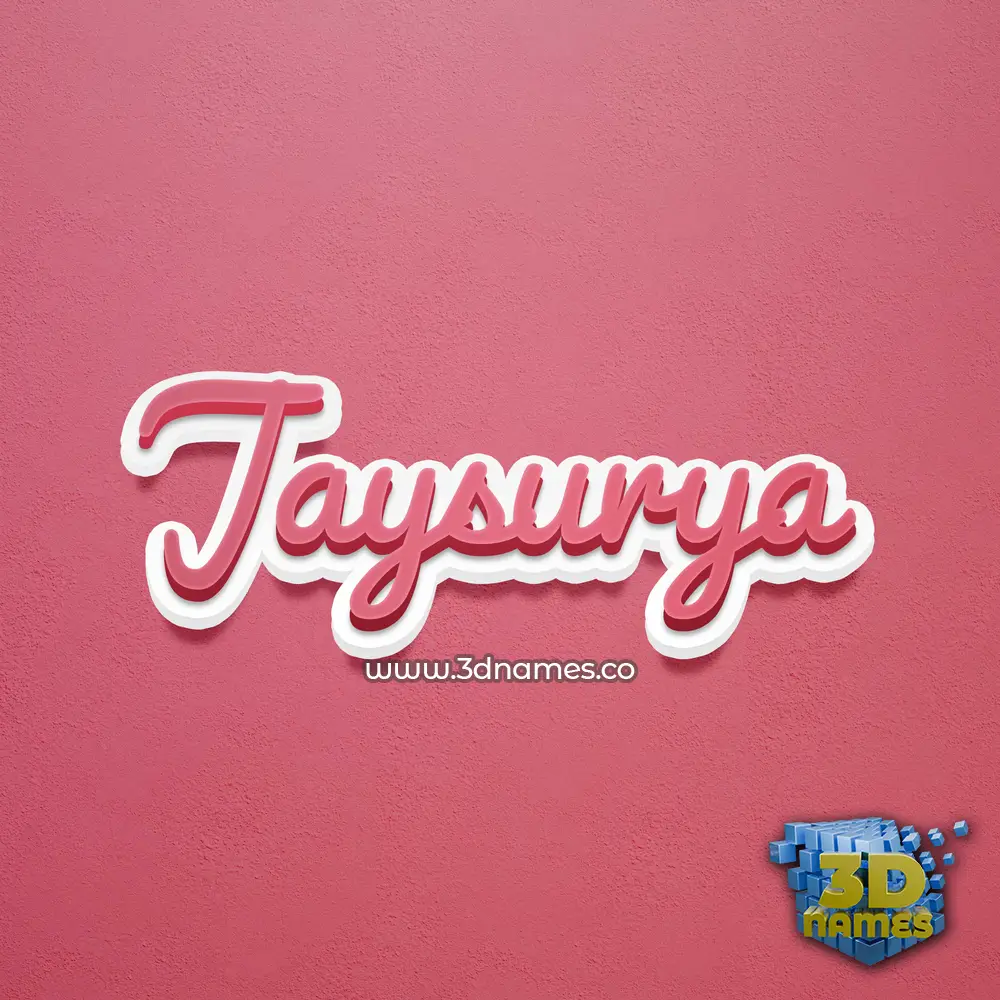 jaysurya in Red Scribble style - 3D name wallpaper