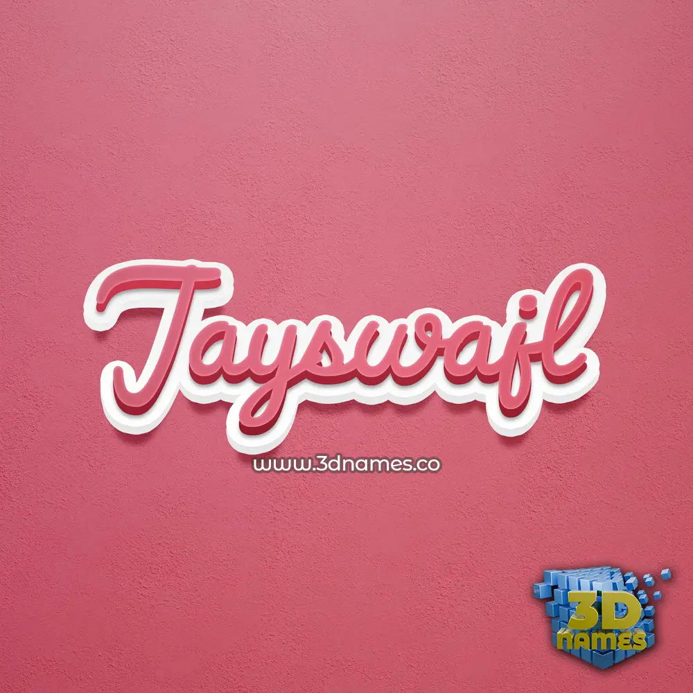 jayswajl in Red Scribble style - 3D name wallpaper